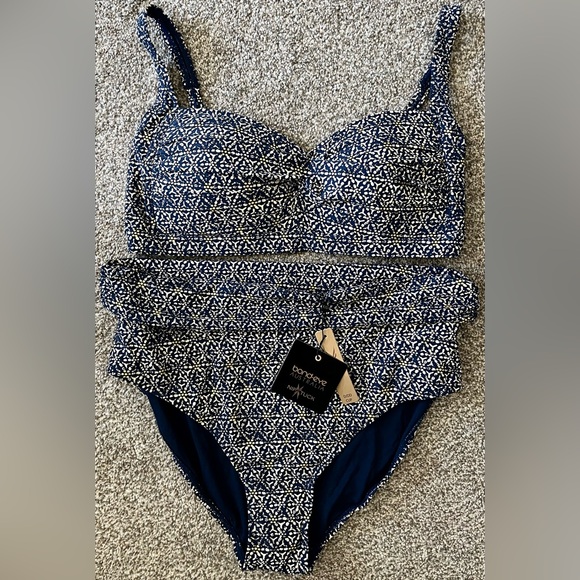 Bond-eye Australia Blue Gold Foil Bikini Set - Picture 1 of 3